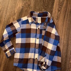 Carter's Kids Plaid Shirt in Blue and Brown